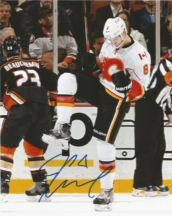 Calgary Flames Joe Colbourne Signed Autographed 8x10 Photo Poster painting COA A