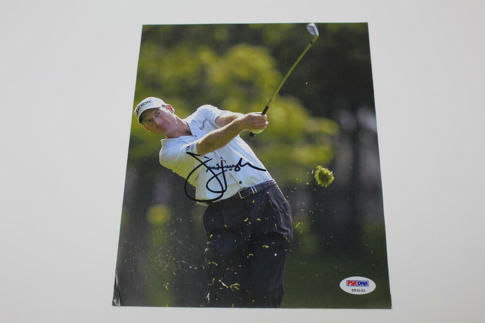 JIM FURYK SIGNED AUTOGRAPH 8x10 Photo Poster painting - GOLF, 2003 US OPEN CHAMPION, FLAG B PSA