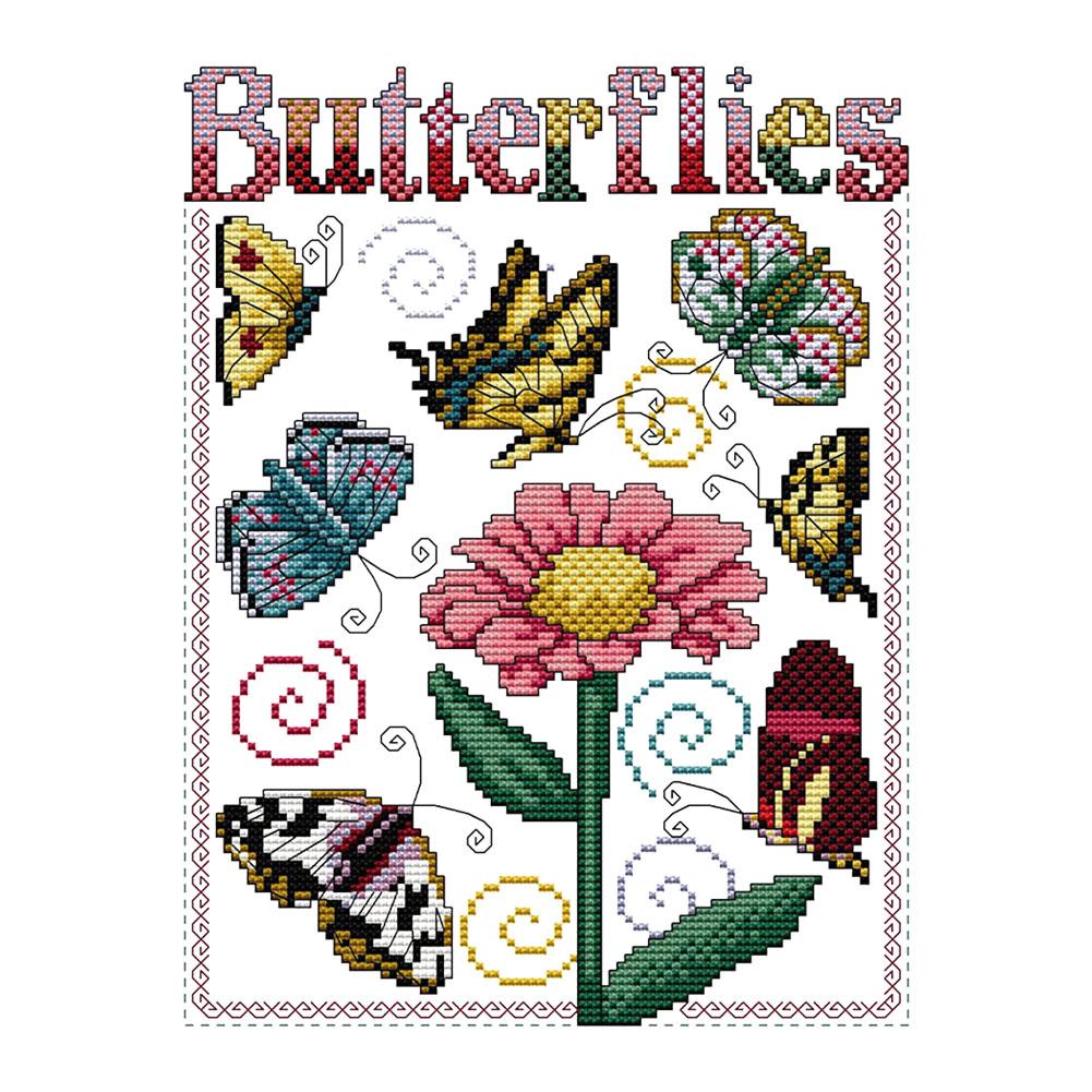 

butterfly - 14CT Stamped Cross Stitch - 25*31cm, 501 Original