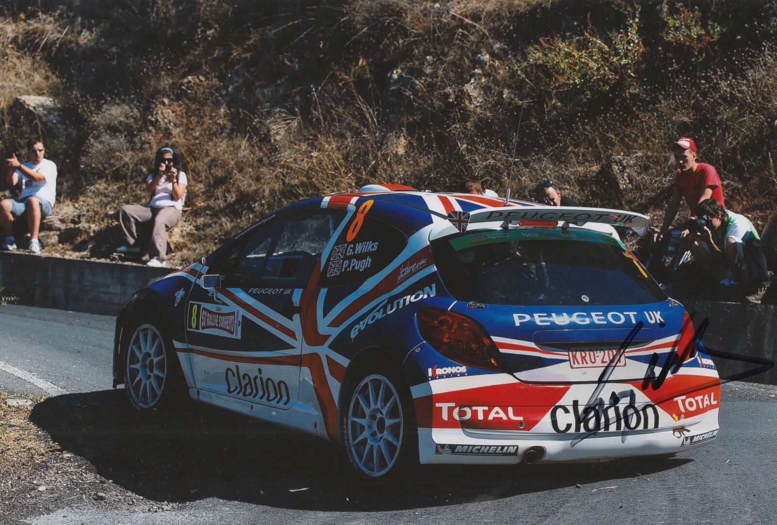 Guy Wilks Hand Signed Photo Poster painting 12x8 Peugeot Rally 2.