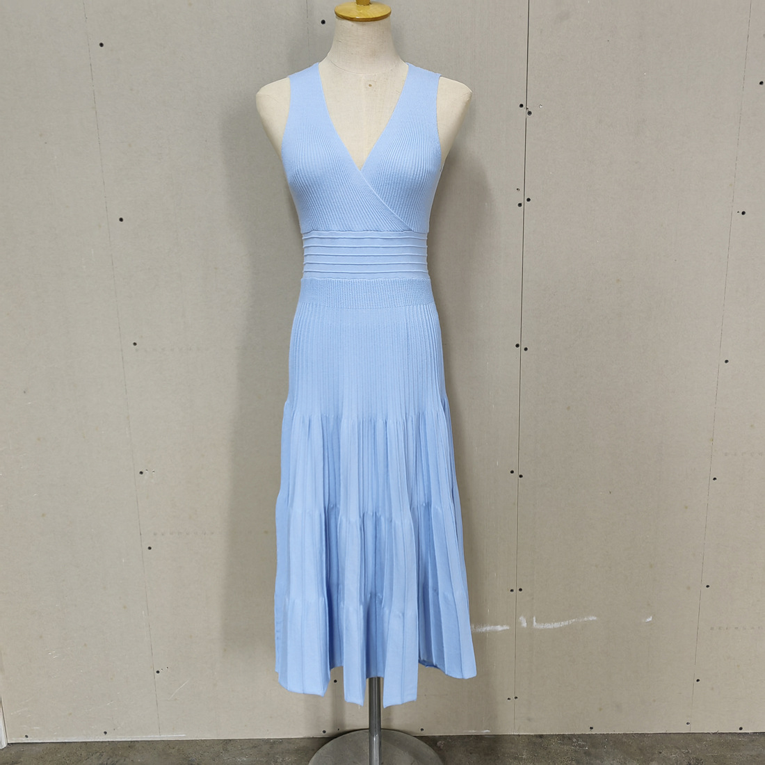 Ootddress Knit V-Neck For Women Maxi Dress Y2k Backless Fashion Knitwear Party Dress Casual Baggy High Waist Summer Female Dress