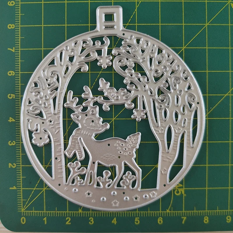 80*90mm Hollow Christmas Ball New Metal Cutting Dies decoration Scrapbook Embossing Paper New Craft Album Card Punch Knife Mold