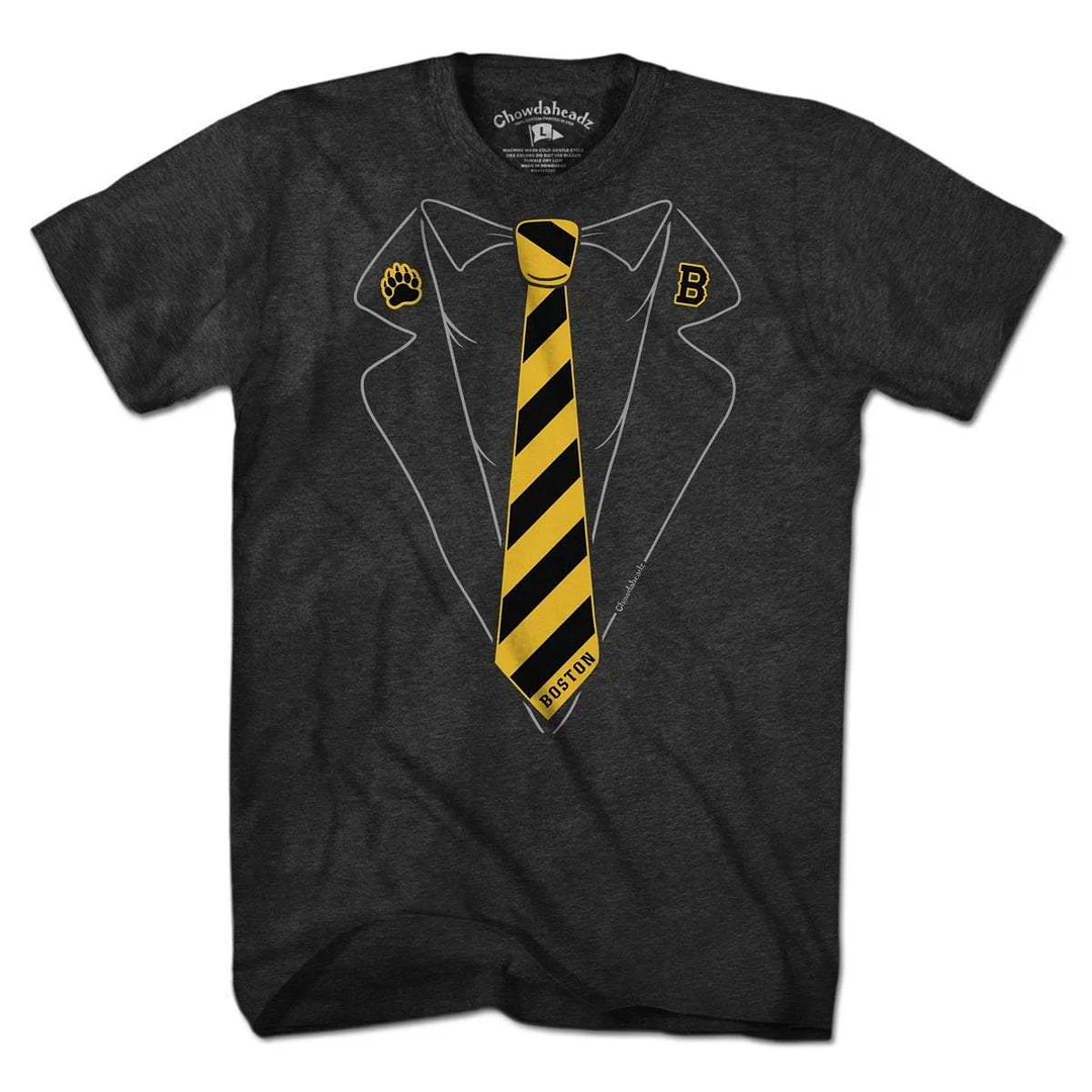 Boston Black & Gold Tie T-Shirt