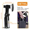 Foldable Multifunctional Axe Portable Axe Hammer Pocket Size Multitool Stainless Steel Tool for Outdoor Camping