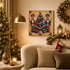 (20x20cm)Nutcrackers DIY Pearl Painting Art With Inner Wooden Framed Kit