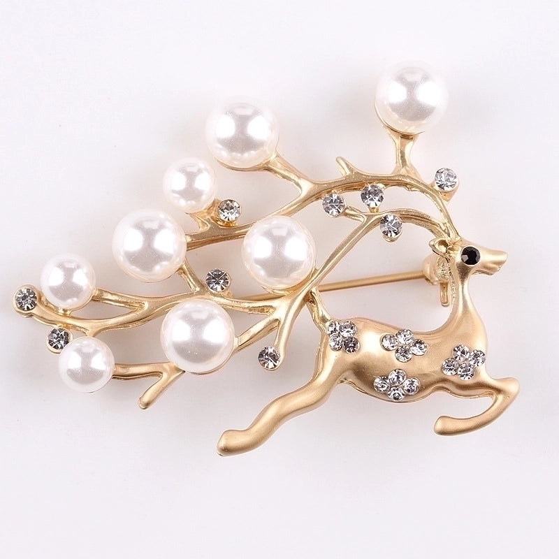 Elegant Pin Star Flower Snowflake Imitation Pearl Alloy Rhinestone Women’S Brooches