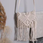 Bohemian Solid Braided Crossbody Beach Bags - Image 4