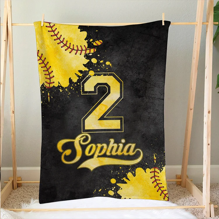 Personalized Softball Blanket For Comfort & Unique|BKKid305