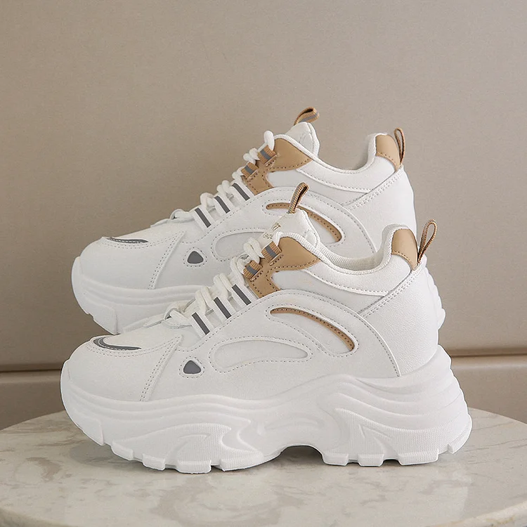 Women's Chunky Platform Breathable Sneakers  Stunahome.com