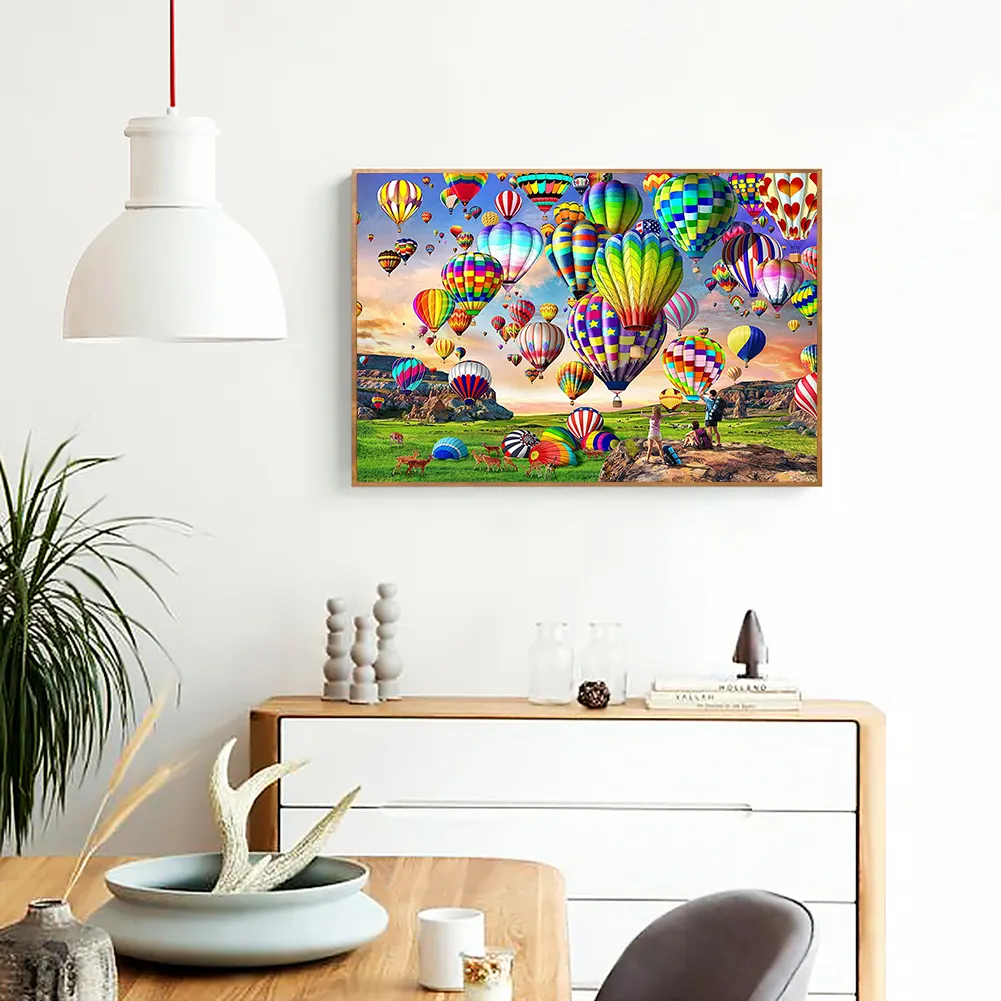 Diamond Painting - Full Round Drill - Hot Air Balloon(60*40cm)