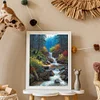 Diamond Painting-DIY Full Round Drill Forest Waterfalls（40*50CM)