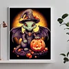 (40*50cm)Halloween Pumpkin Winged Dragon - Full Round Drill Diamond Painting