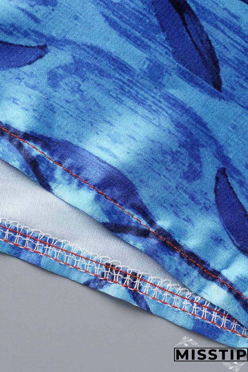 Red Gray Casual Print Patchwork V Neck Irregular Dress Plus Size Dresses