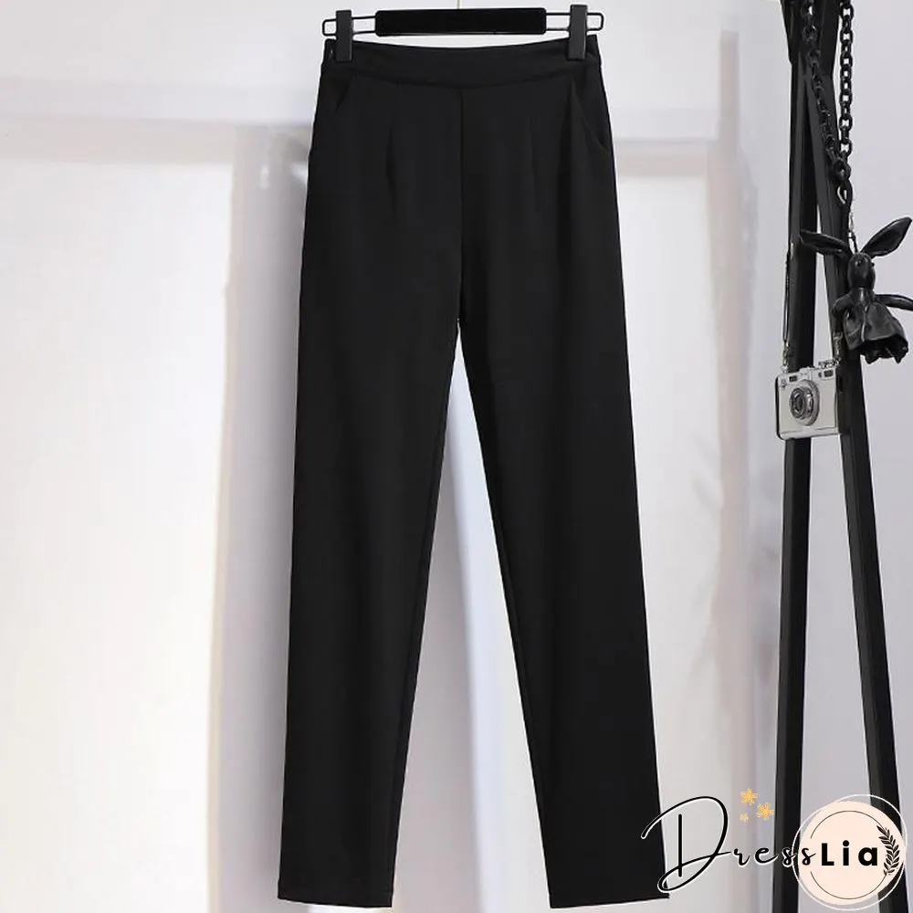 Classic V-neck Coat+Loose Pants P10859