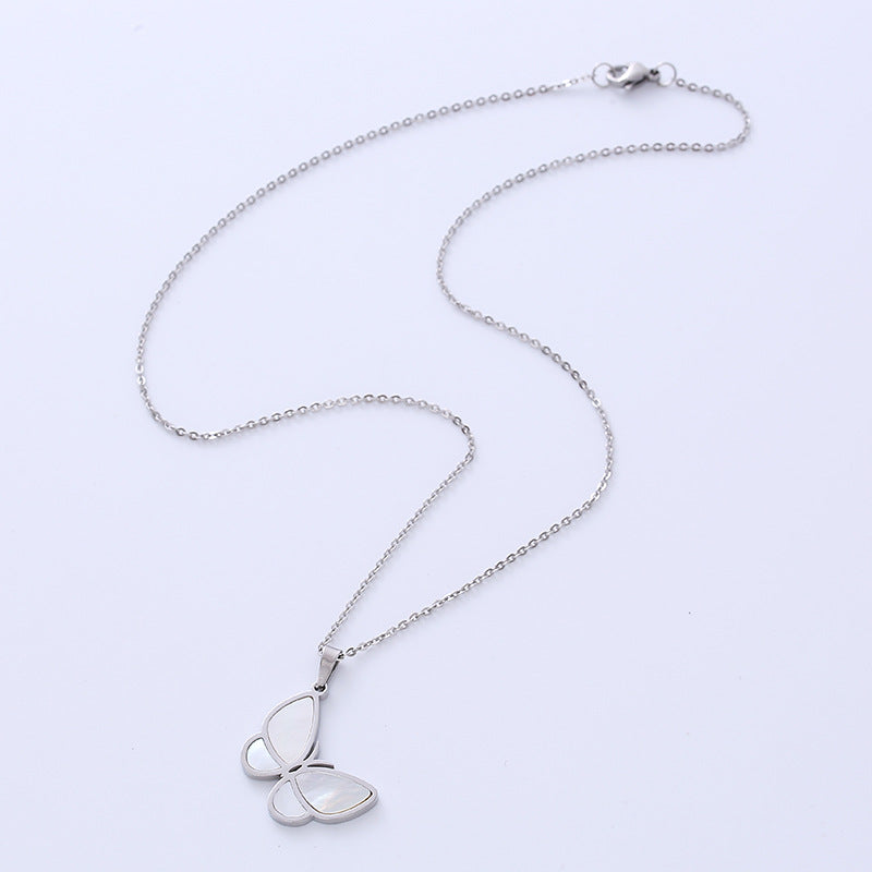 Women Diamond Mixed Color Chain Skull Zodiac Sign Titanium Steel Necklaces