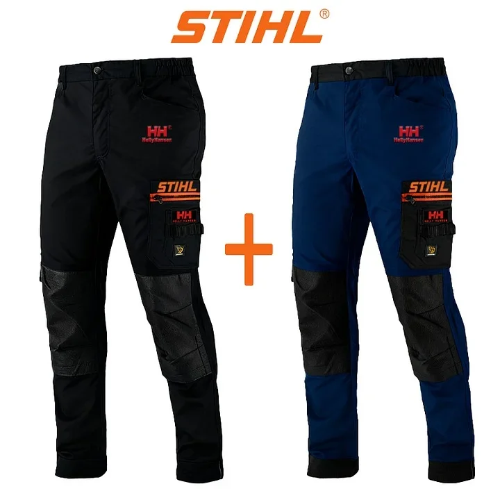 Wodoodporne i wiatroszczelne spodnie męskie marek Helly Hansen&reg; i STIHL&reg; idealnie nadają się do aktywności na świeżym powietrzu i wypoczynku.