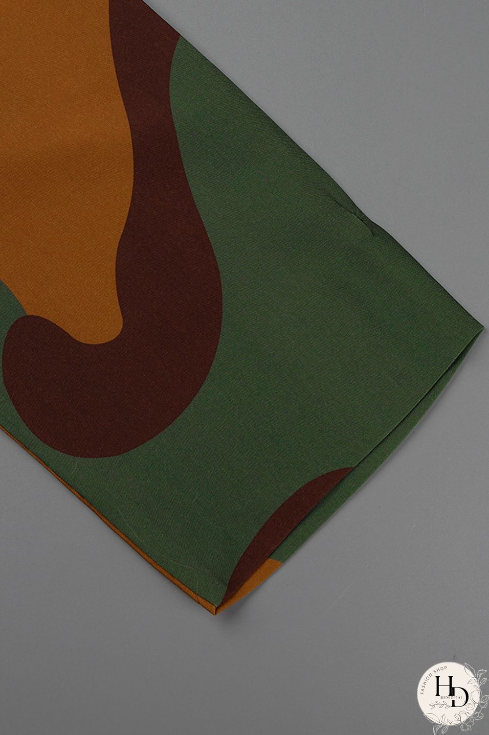 Camouflage Fashion Casual Print Patchwork Turndown Collar Shirt Dress