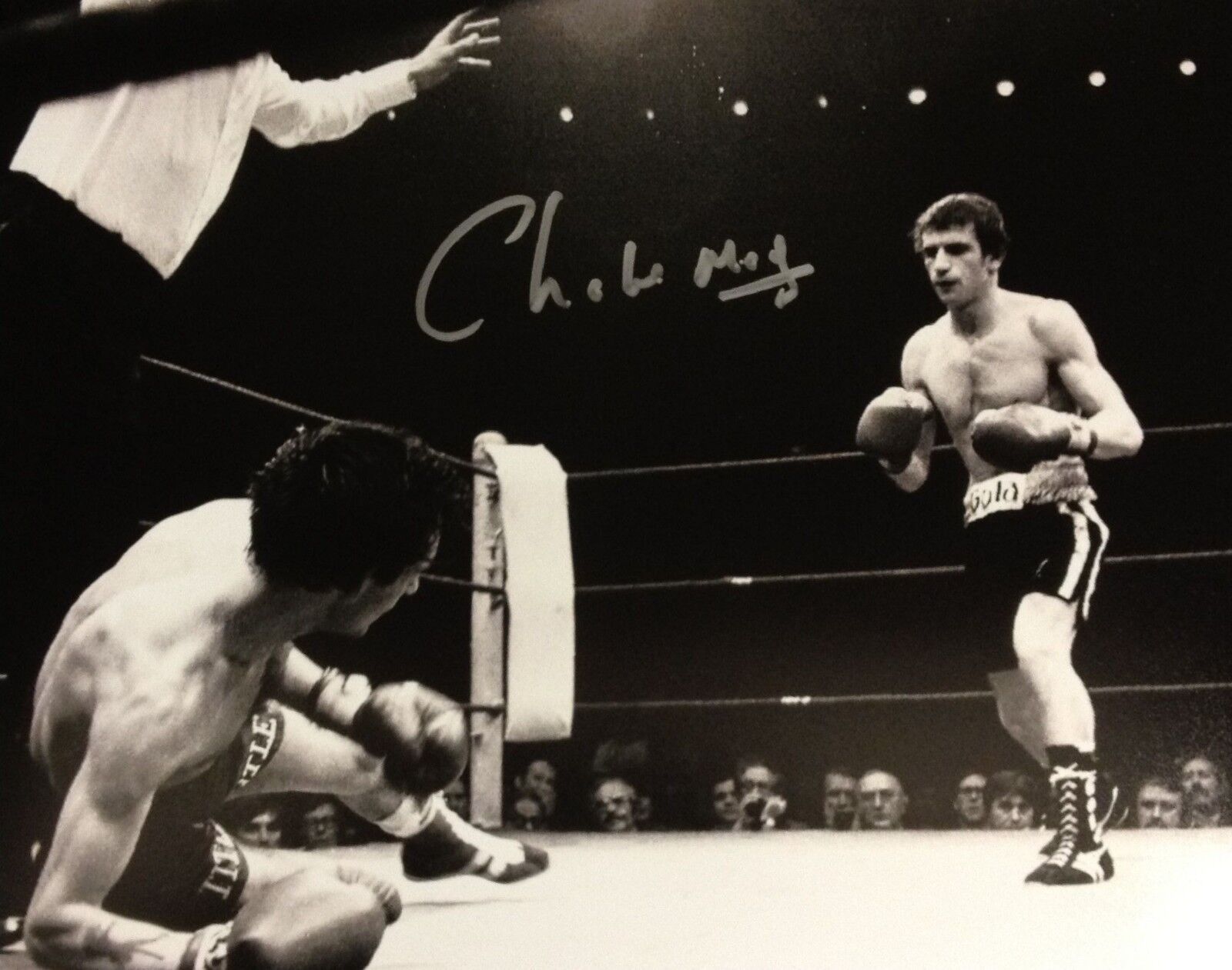 CHARLIE MAGRI WORLD CHAMPION SIGNED 10x8 BOXING Photo Poster painting COA PROOF