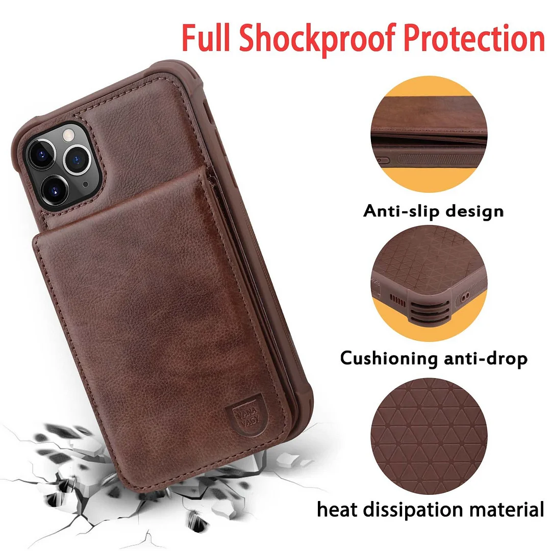 VANAVAGY Wallet Case for Apple iPhone 14 Pro 5G 6.1