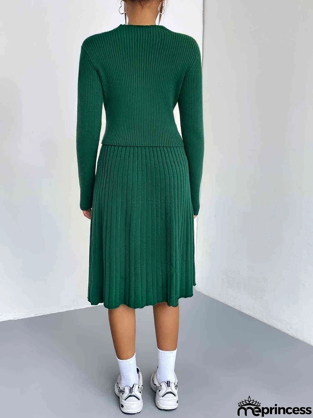 Rib-Knit Sweater and Skirt Set