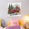 Christmas Carriage-11CT Stamped Cross Stitch 40*40cm/15.75*15.75in