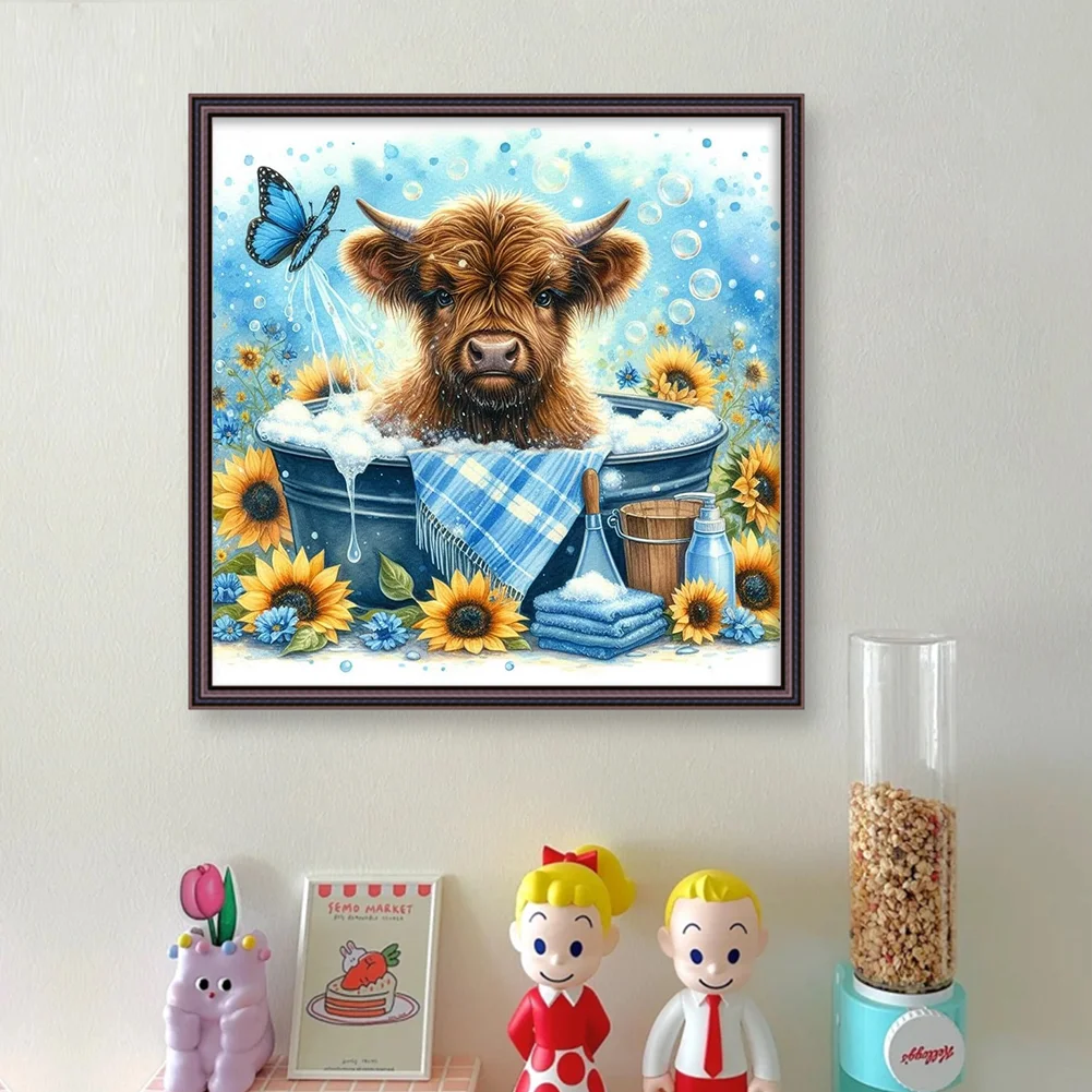 11CT Full Stamped Cross Stitch - Yak(Canvas|40*40CM)