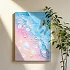 (15x20cm)DIY Pearl Painting Seaside Shells Framed Handmade Pearl Material Art Kit Living Room Decor