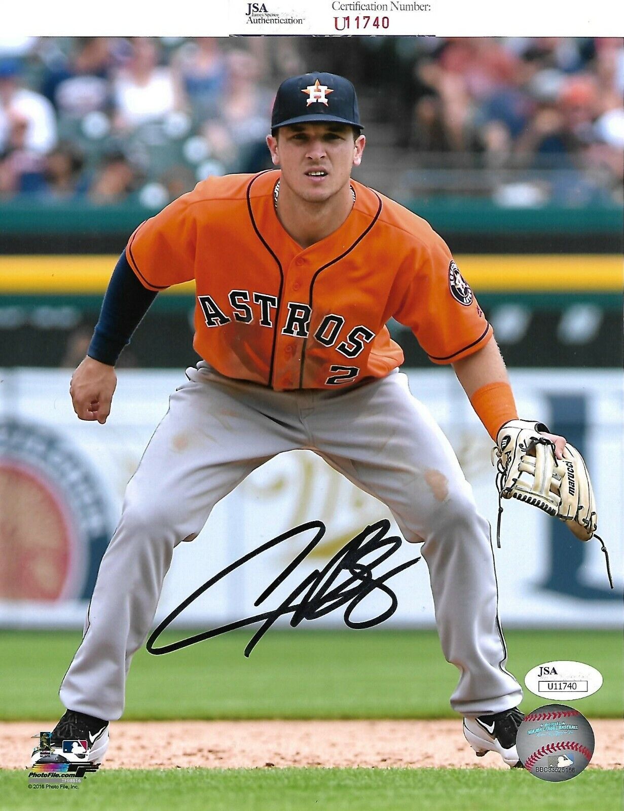 ALEX BREGMAN signed auto WORLD SERIES HOUSTON ASTROS 8X10 Photo Poster painting COA JSA U11740