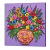 Framed Purple Vase -  DIY Button Art Painting Kit for Creativity DIY Pearl Dot Crafts for Gift Home Wall Decor 30*30CM