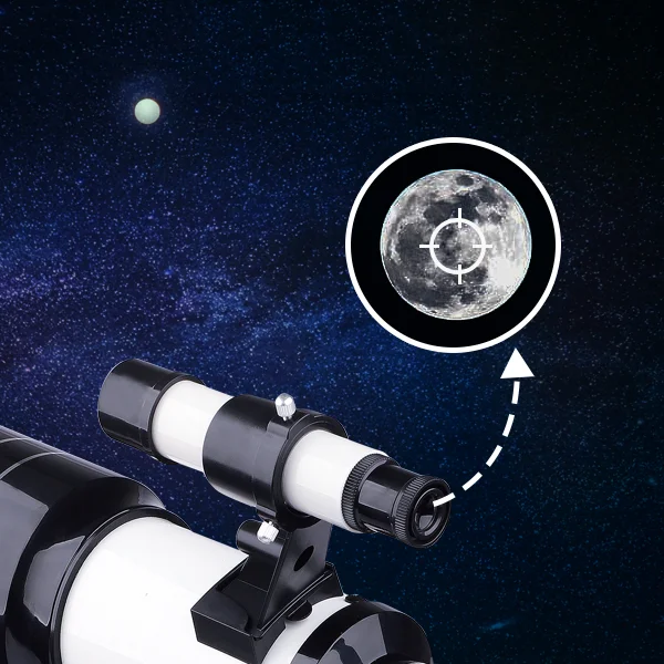 70mm Telescopes for Kids Adults Beginners, Potable Telescope with Adjustable Tripod, 12X-50X Astronomy Telescope