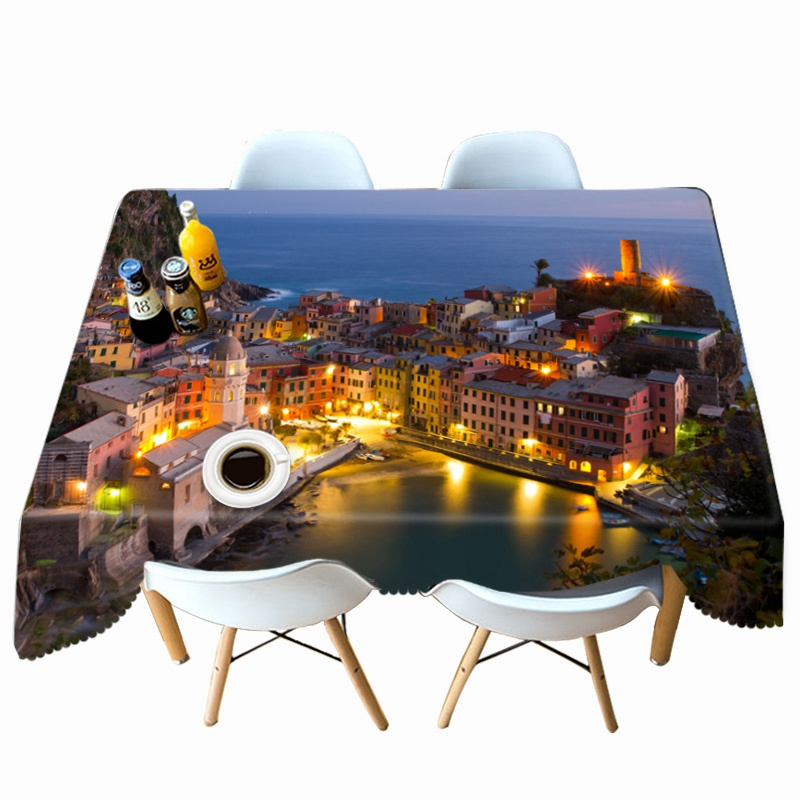 

Lighting City Night View - 3D Tablecloth, 140*210cm, 501 Original