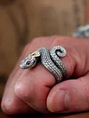 Viper Ring Open Adjustable Ring Men's Retro Punk Style Handmade Jewelry