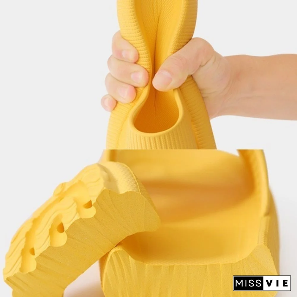 5 Colors Newest Super Soft Sandals Unisex Home Slippers Solid Color Thick Soled EVA Anti skid Fashion Sandals Quick Dry Shower Slippers Outdoor Bathing Slippers