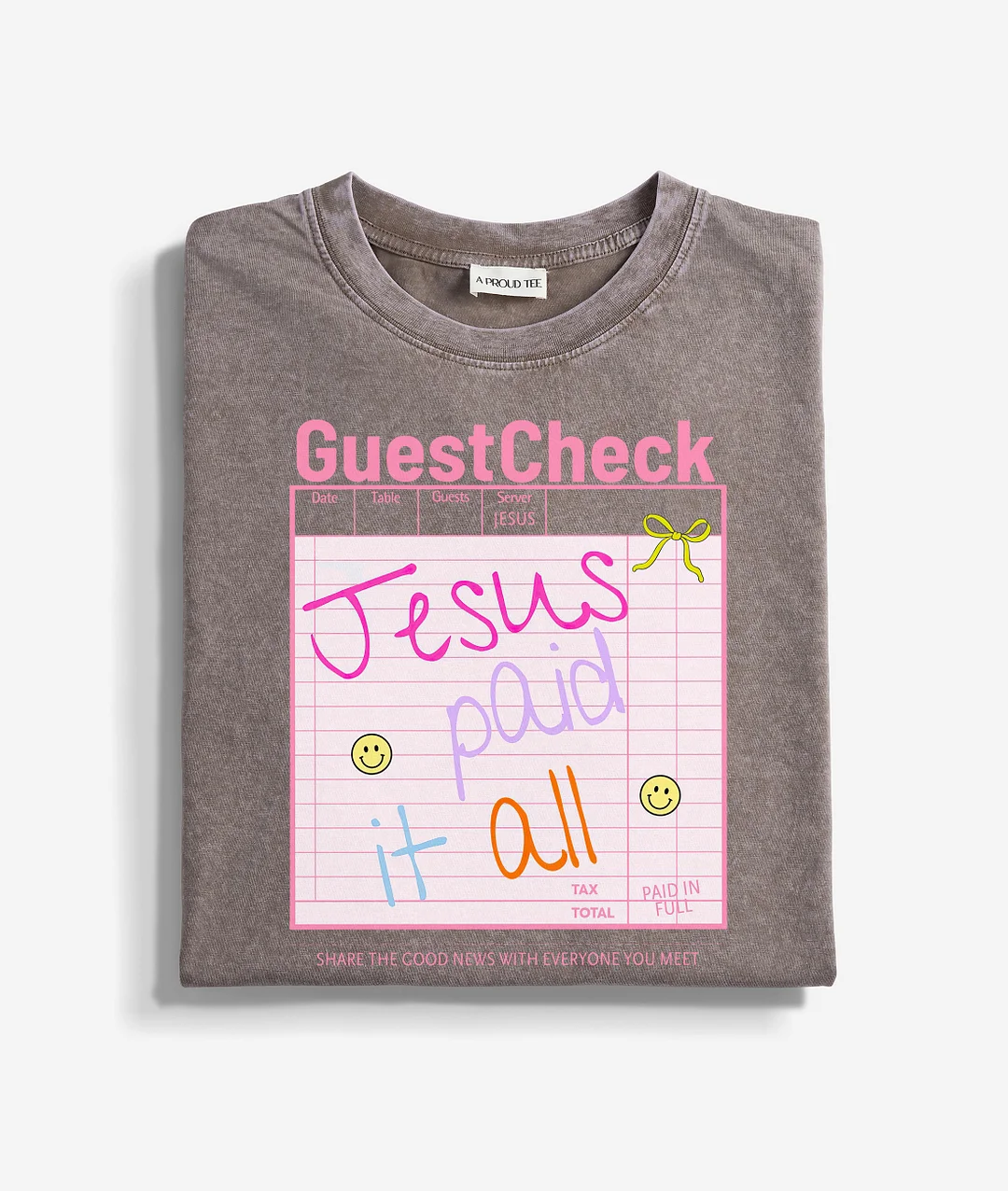 Easter Bill Jesus Paid It All Washed T-shirt