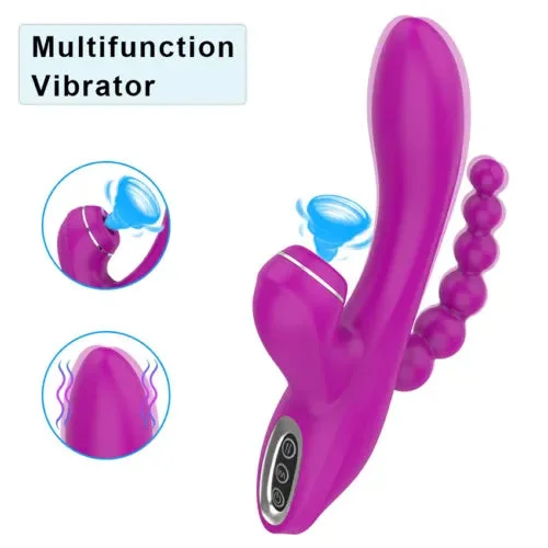pornhint Pornhint MultiSpeed Rabbit Vibrator Anal Dildo Clitoris Nipple Sucking Massage Waterproof