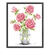 Rose - 9CT Partial Beaded Cross Stitch Kit(25x31cm)