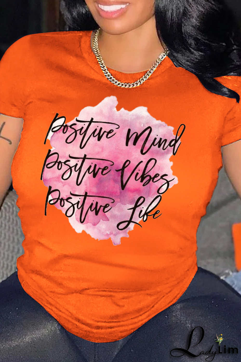 Grey Casual Daily Print Patchwork Letter O Neck T-Shirts