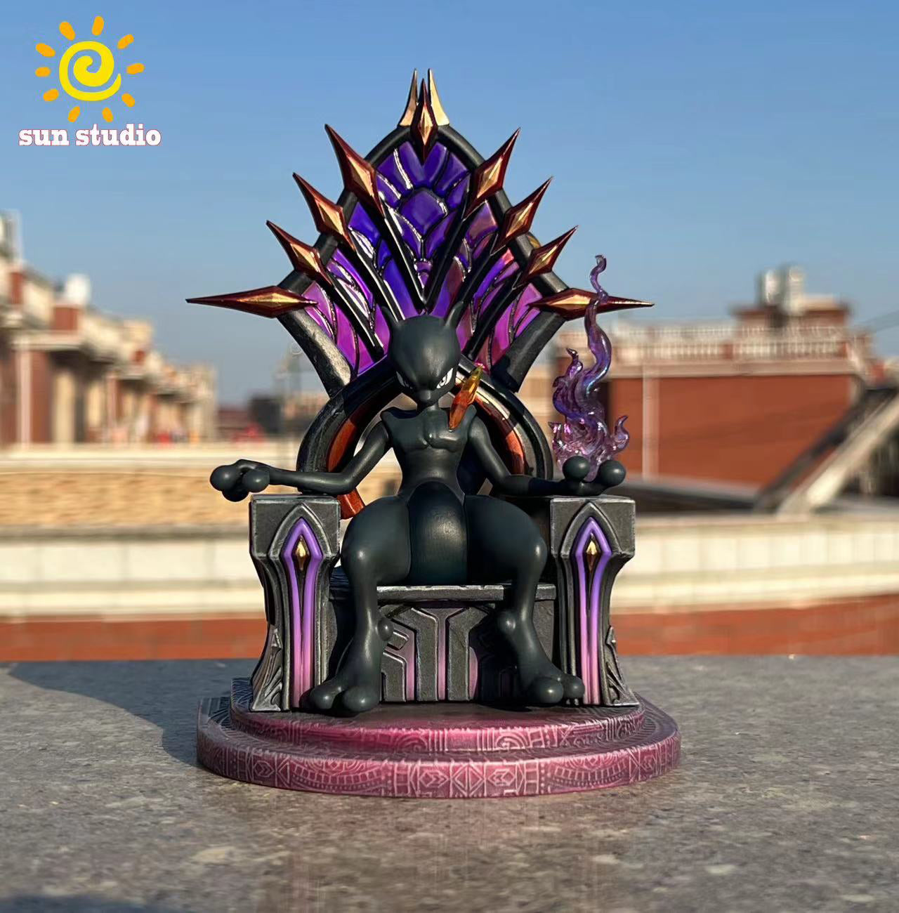 Pre-Order 1/20 Scale World Zukan Throne Mewtwo - Pokemon Resin Statue - sun Studio 