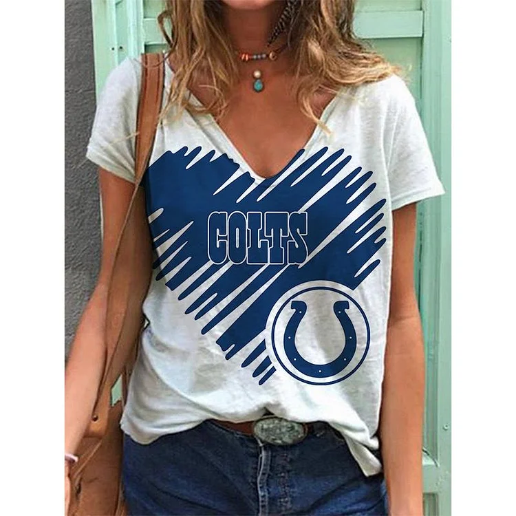 Indianapolis Colts  Lightweight Short Sleeve V-Neck T-Shirt