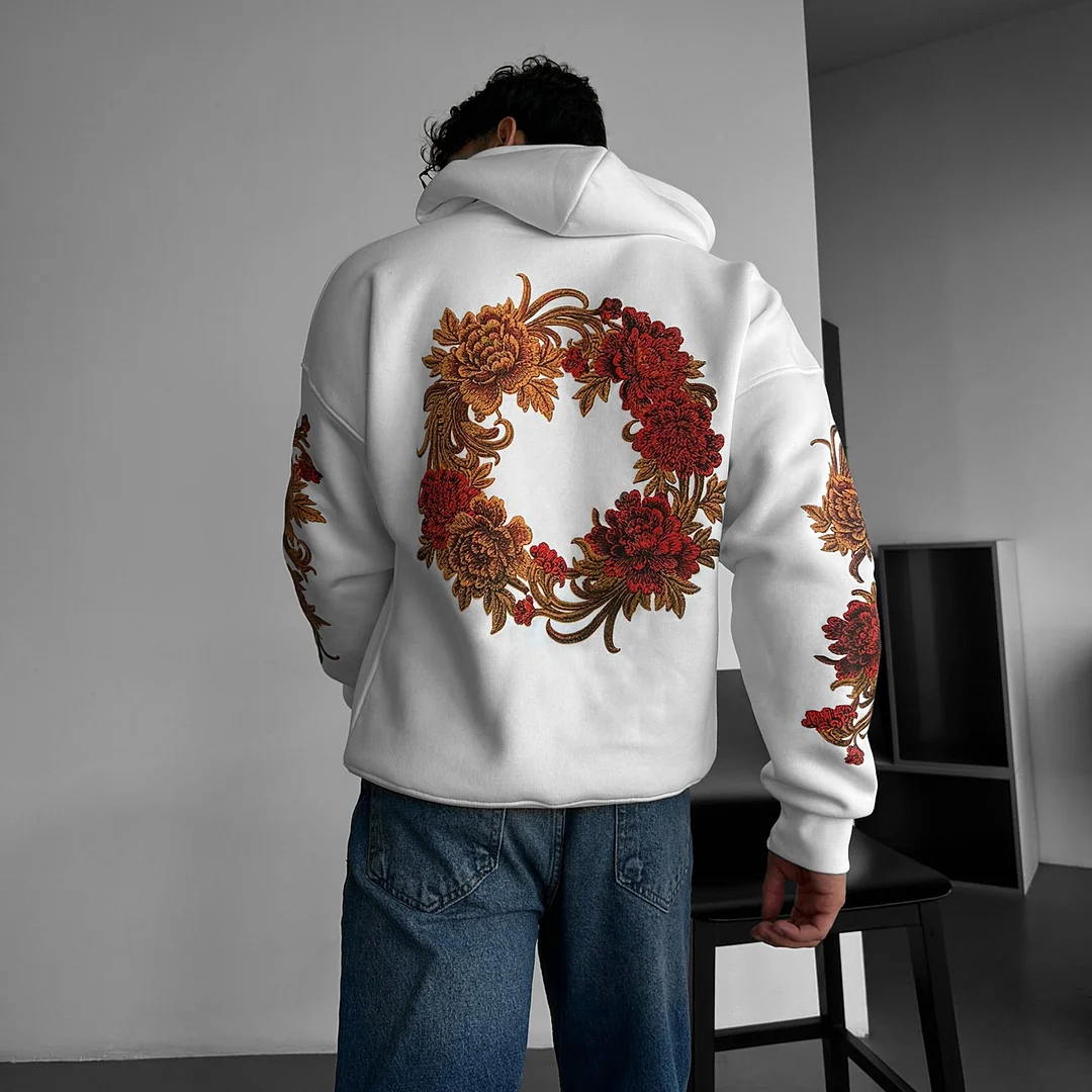 Oversized Chrysanthemum Hoodie