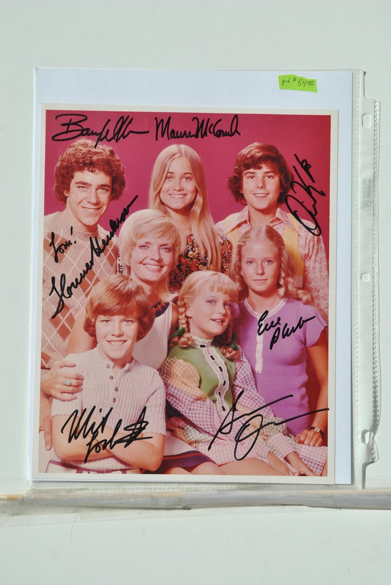 BRADY BUNCH CAST Signed Photo Poster painting X7 Florence Henderson, Maureen McCormick, Eve Plumb, Susan Olsen, Barry Williams, Christopher Knight wcoa