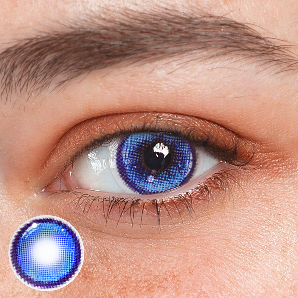 Cosplay Thermo Aura Blue Coloured Contact Lenses