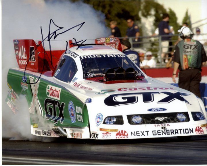 JOHN FORCE signed autographed NHRA Photo Poster painting