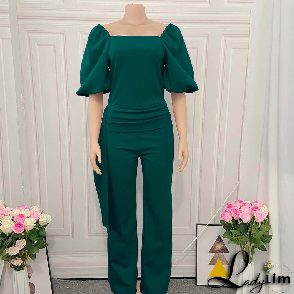 Women's Summer High Waist Chic Plus Size Jumpsuit