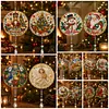 2pcs/set DIY Diamond Painting Double-Sided Suncatcher Hanging Ornament, Crystal Pendant Home Decor Set
