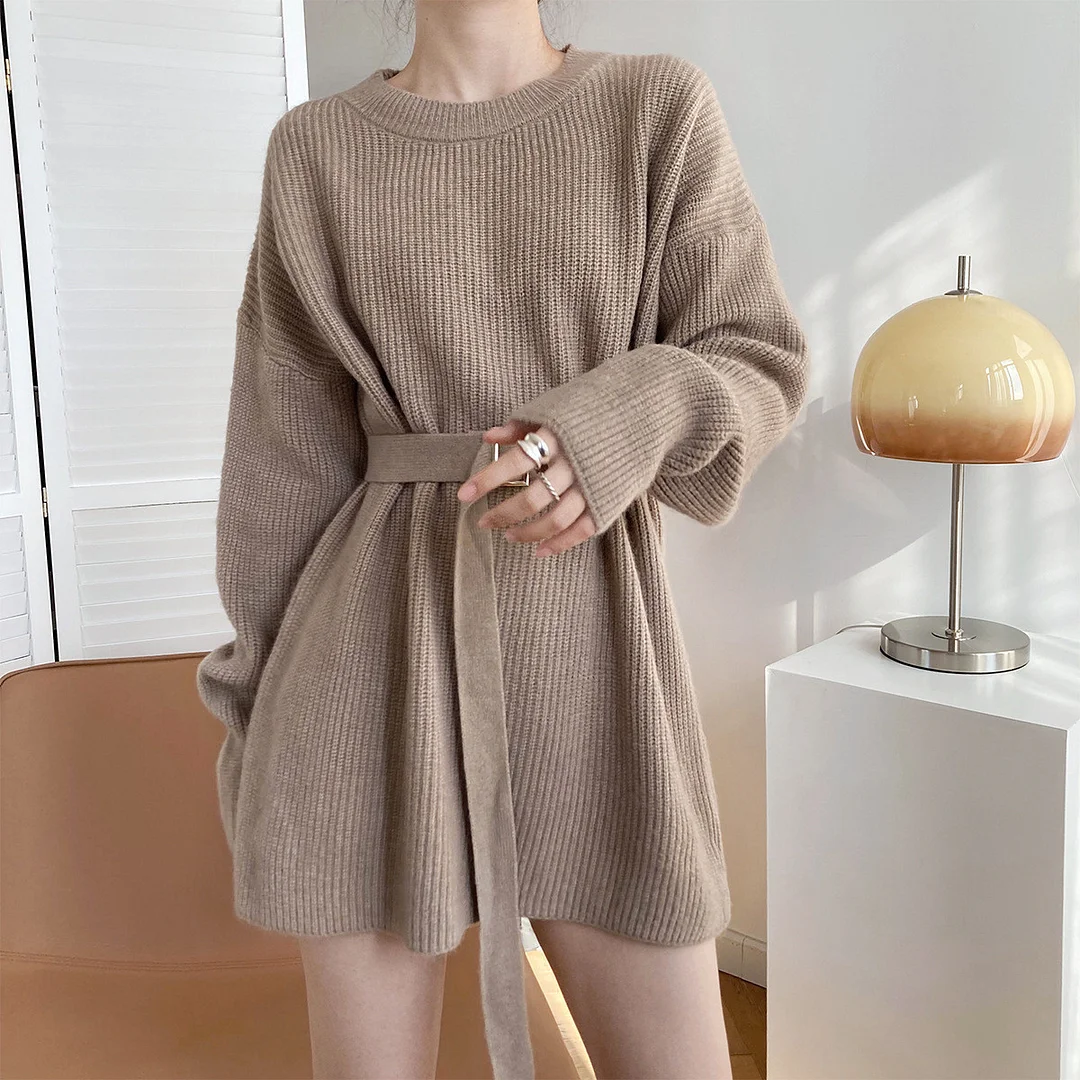 Temperament niche tunic sweater dress