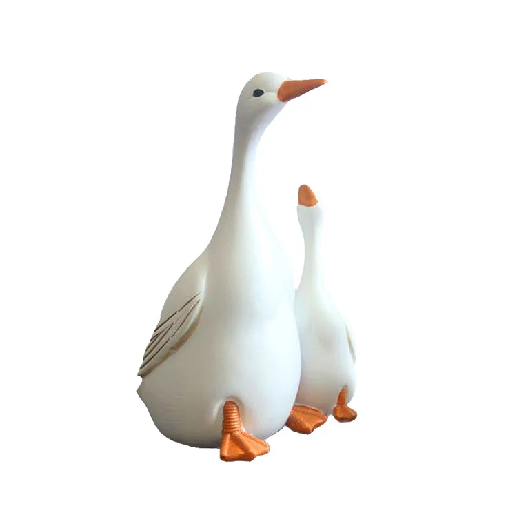 【Ornament】Home Decor Resin Ornaments-Simulation Mother And Child Duck gbfke