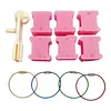 Cross Stitch Floss Bobbin Organizer Kit - 100 Bobbins, Jump Rings, Mini Bobbin Winder & Blank Labels tapestrymarket