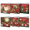 6PCS Diamond Painting Christmas Tree Greeting Cards Congratulations Cards & Gifts