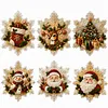 6pcs DIY Snowflake Xmas Set Pearls Diamond Painting Fridge Magnet Christmas Decor